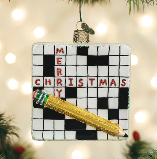 Crossword Puzzle Ornament