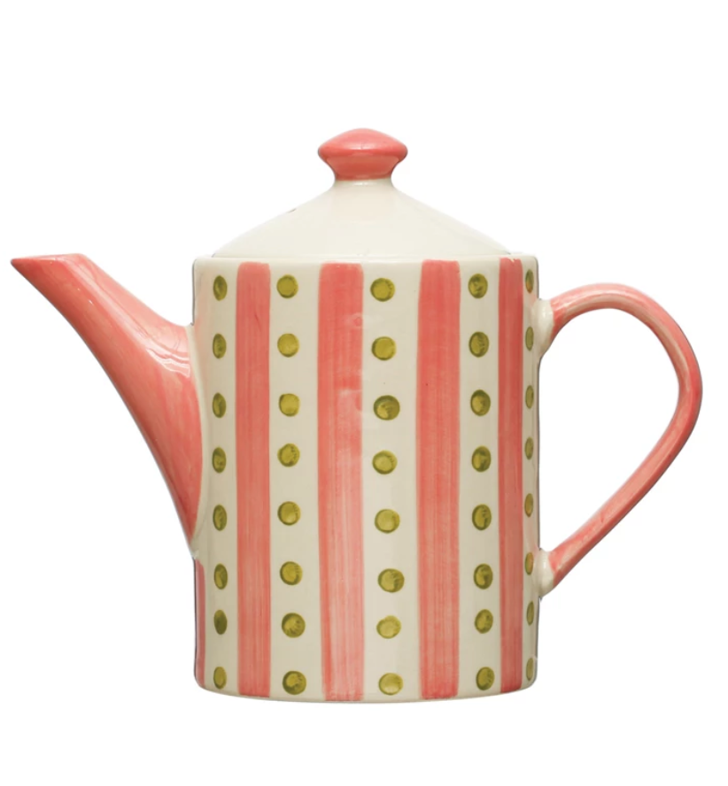 Pink & Green Teapot