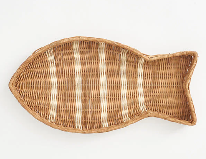 Fish Rattan Tray - Small