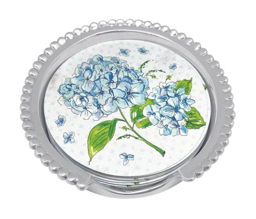 Hydrangea Beaded Coaster Set