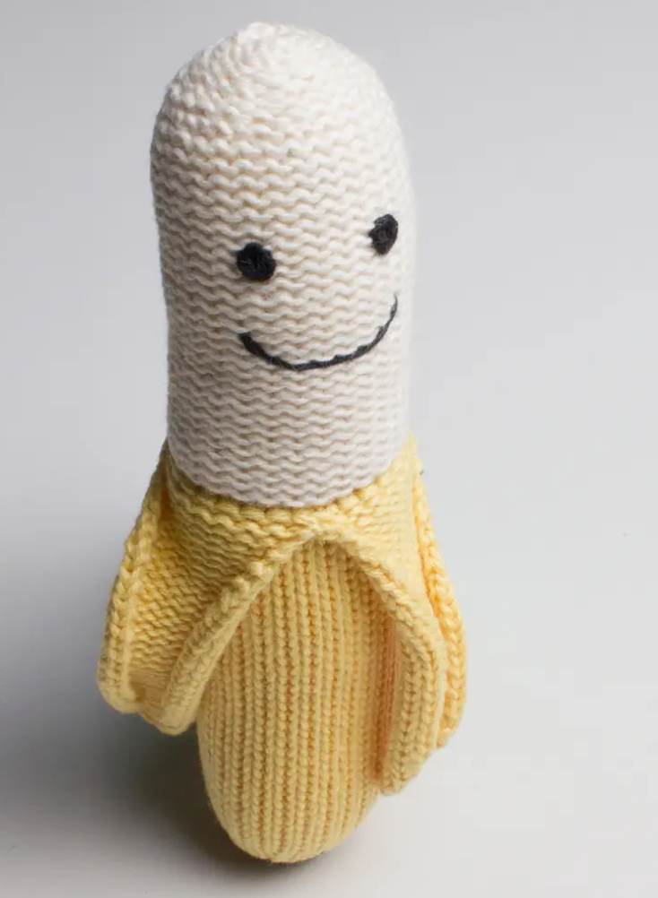 Banana Knit Rattle