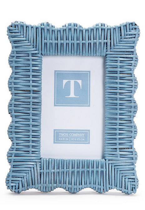 Blue Wicker Weave Frame - 4"x6"