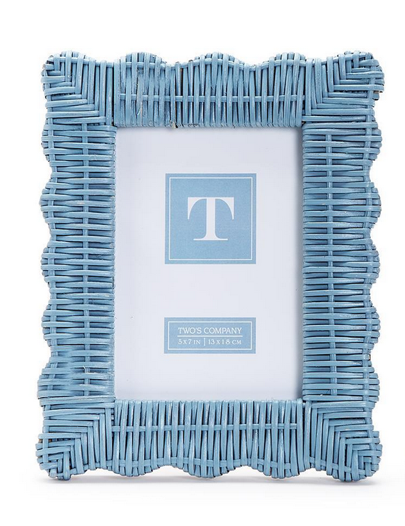 Blue Wicker Weave Frame - 5"x8"