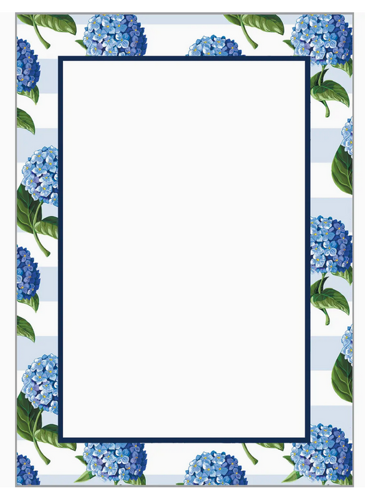 Hydrangeas Stripe Notepad