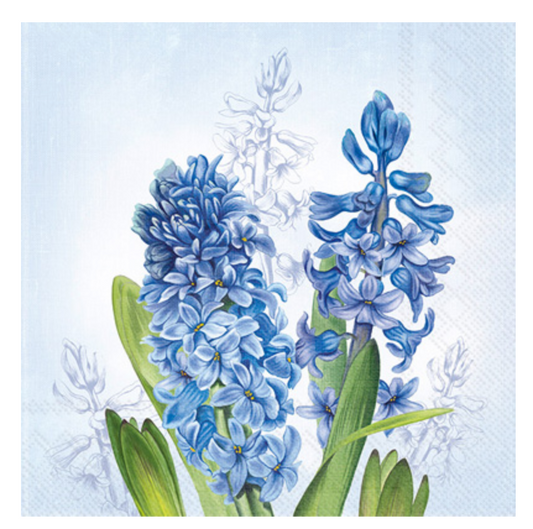 Hyacinth Blue Cocktail Napkins