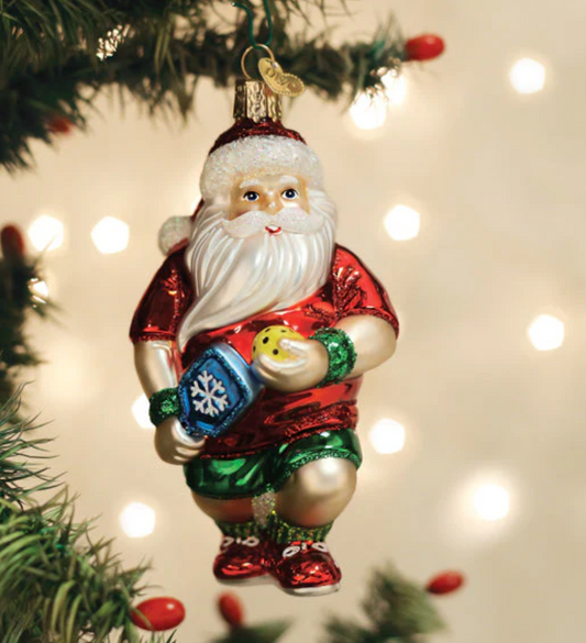 Pickleball Santa Ornament