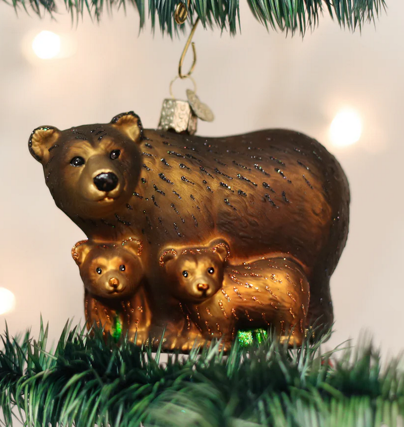 Bear With Cubs Ornament