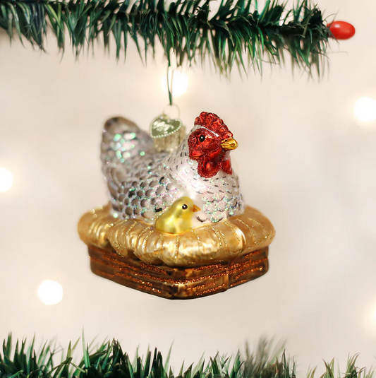 Hen On Nest Ornament