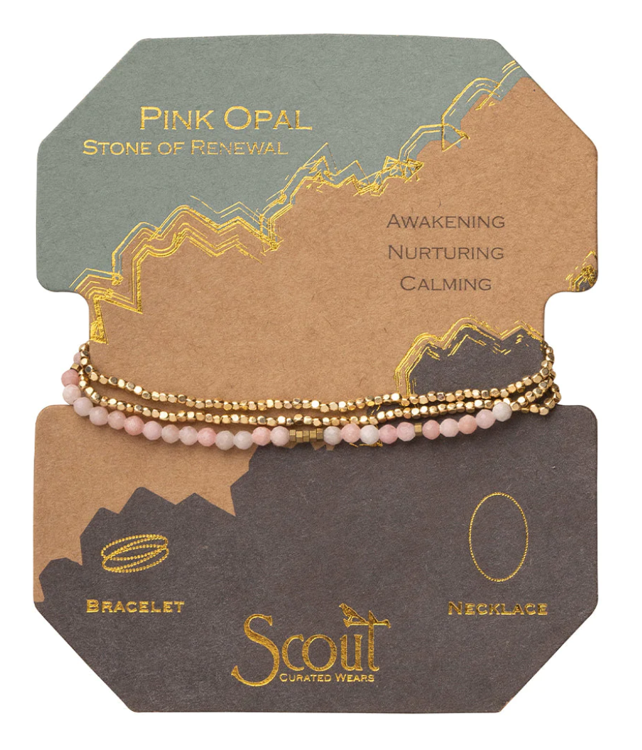 Pink Opal - Stone of Renewal - Bracelet or Necklace