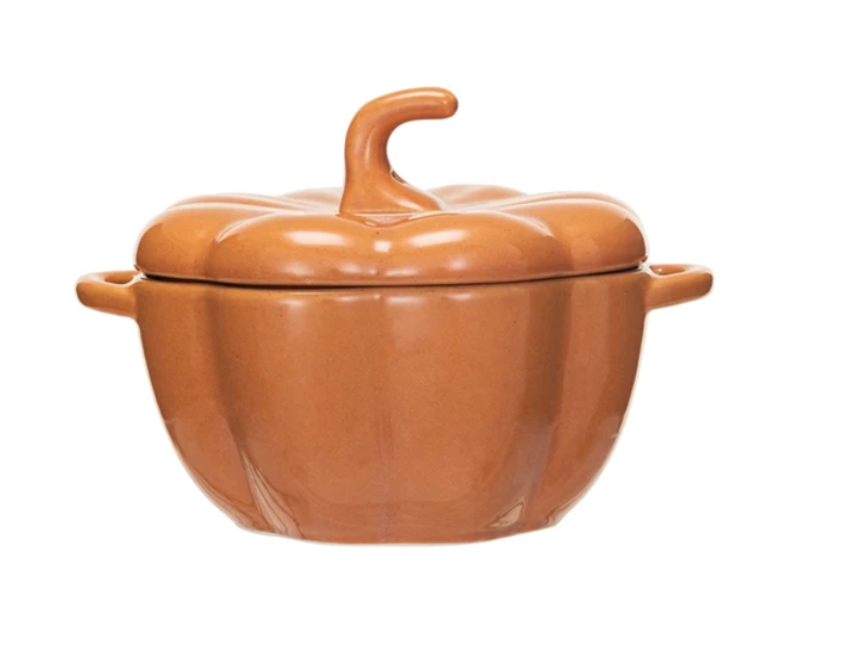 Orange Stoneware Pumpkin Baker