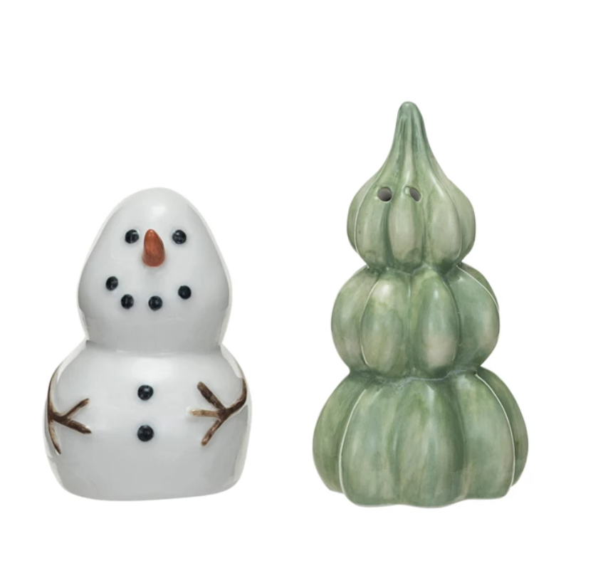 Snowman & Tree Salt & Pepper