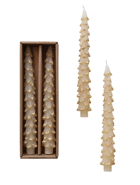 Eggnog Tree Shaped Taper Gold Tips - Tall