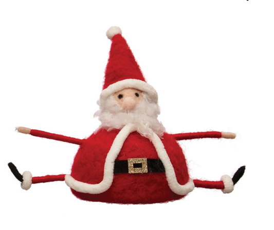 Wool Felt Sitting Santa