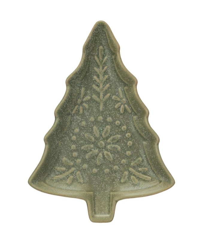 Green Tree Shaped Plate