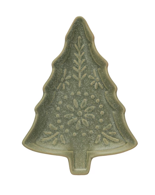 Green Tree Shaped Plate