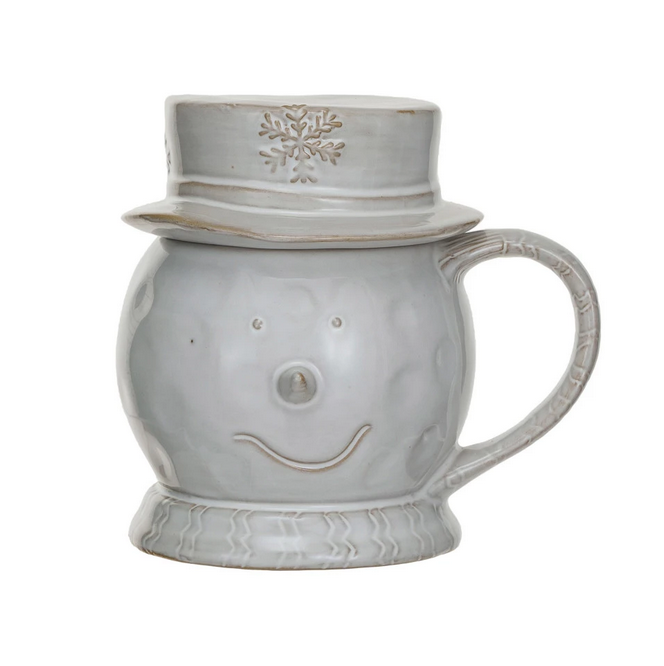 Snowman Mug With Lid