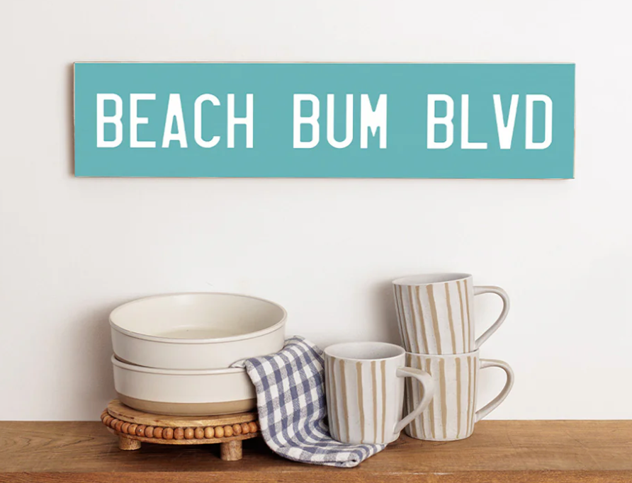 Beach Bum Blvd Barn Sign