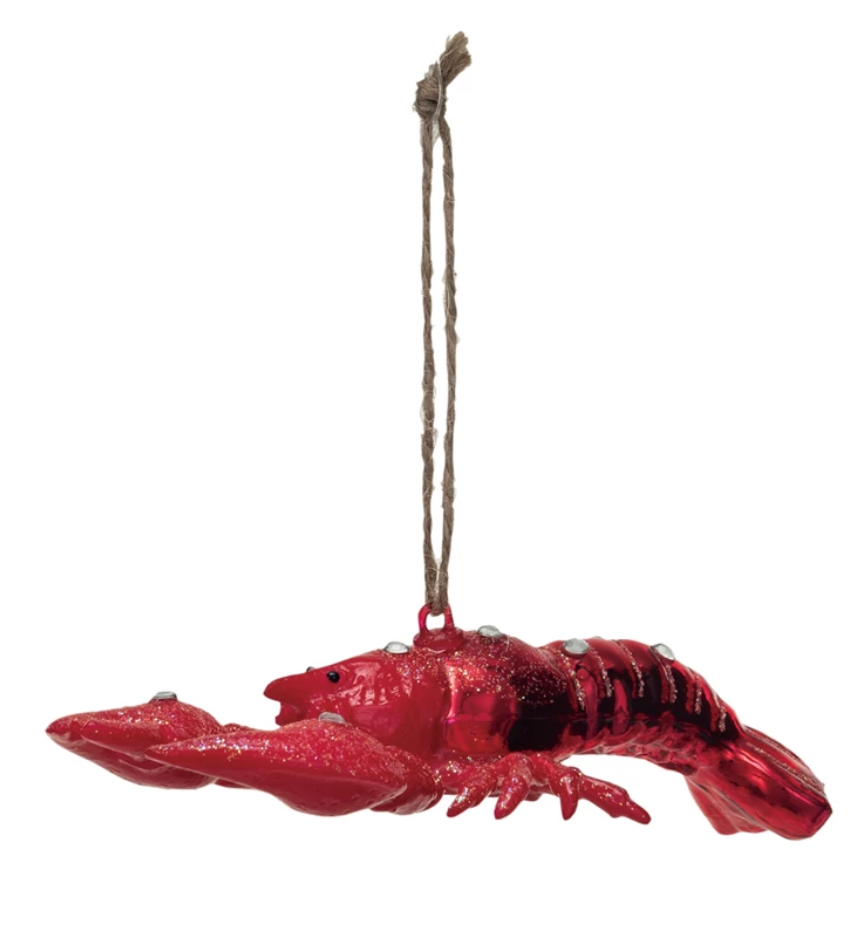 Glass Lobster Ornament