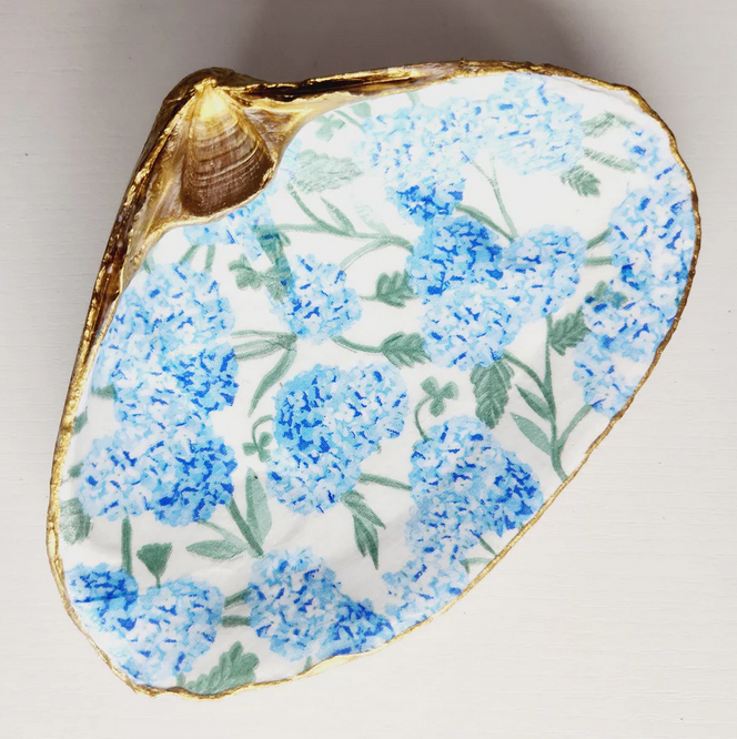 Hydrangea Decoupage - Clam Shell