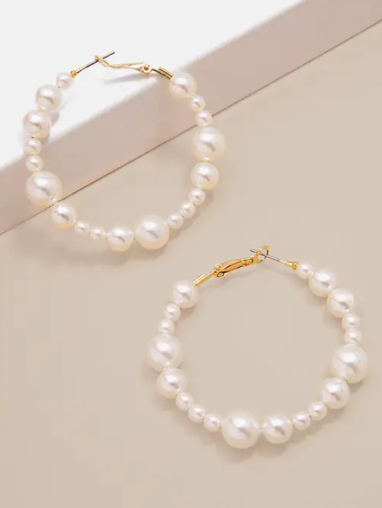 Beaded Pearl Earring