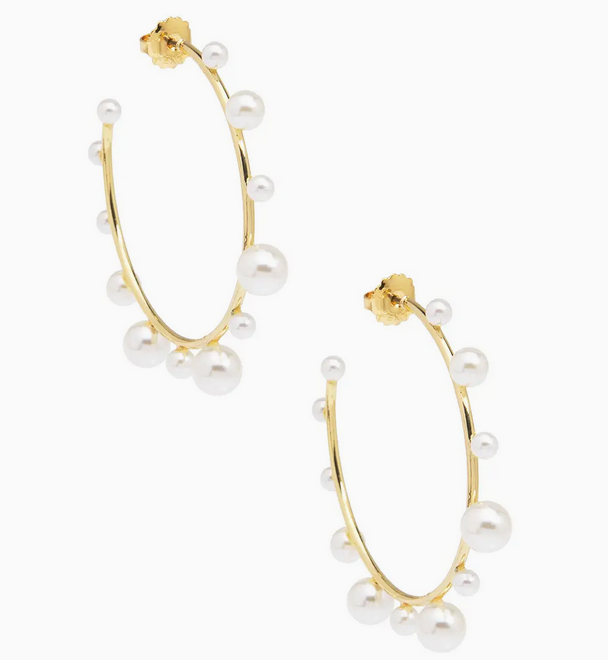 Pearl Hoop Earring