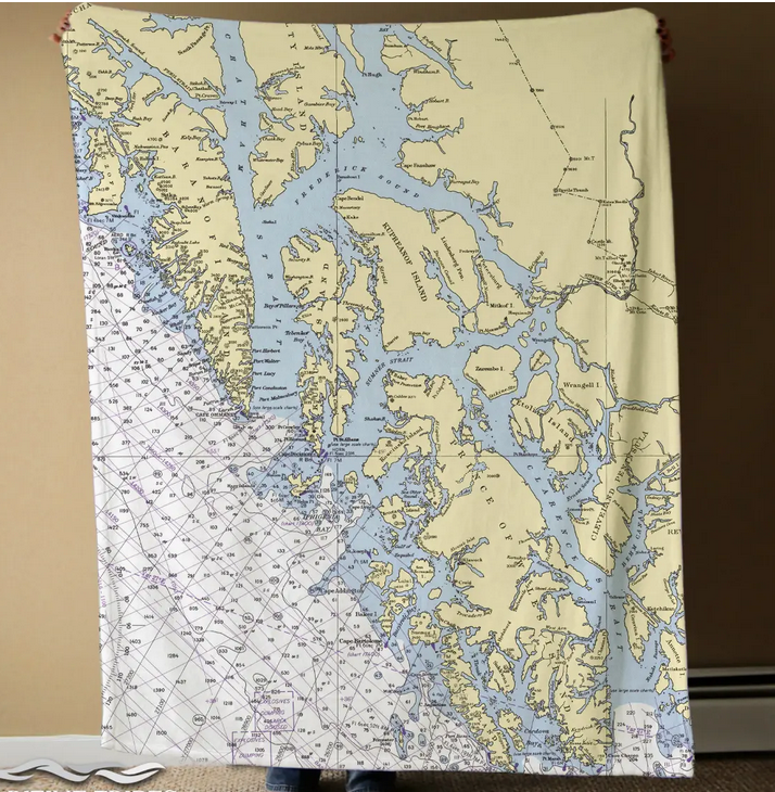 Cape Cod & The Islands Chart Blanket