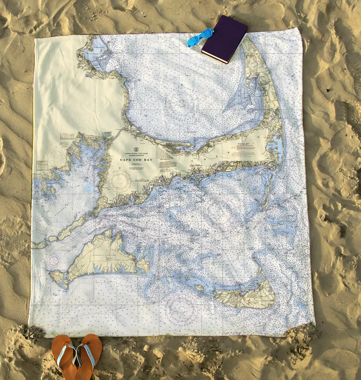 Cape Cod & The Islands Chart Blanket