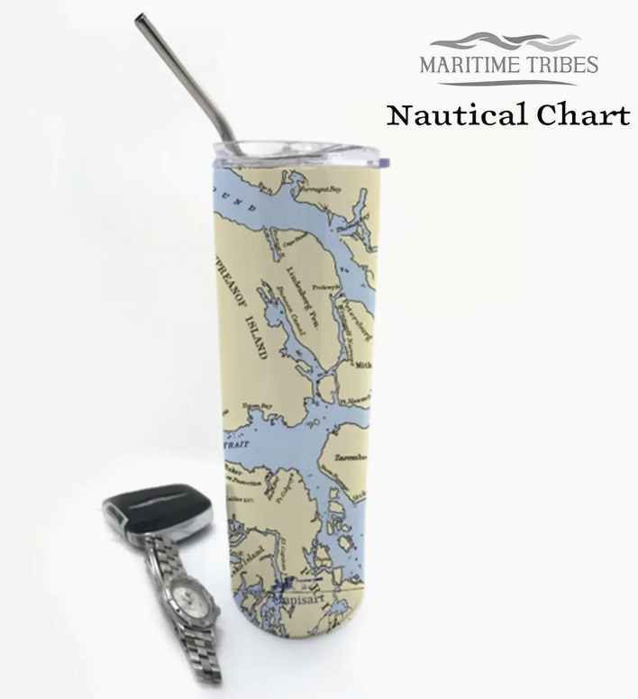 Travel Mug - Nautical Chart