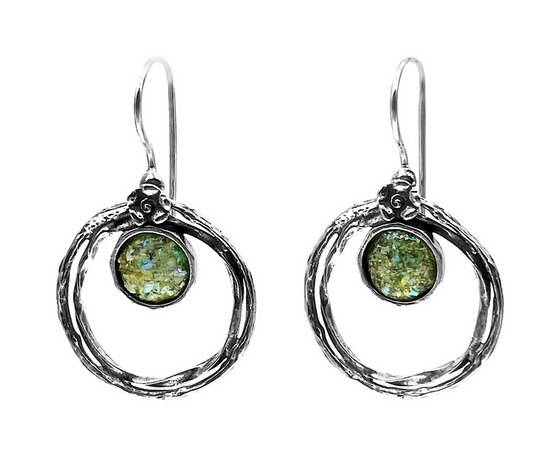 Roman Glass Halo Earrings