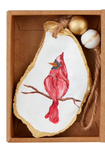 Cardinal Oyster Ornament