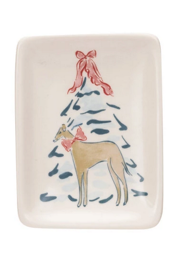 Holiday Dish With Animal & Saying