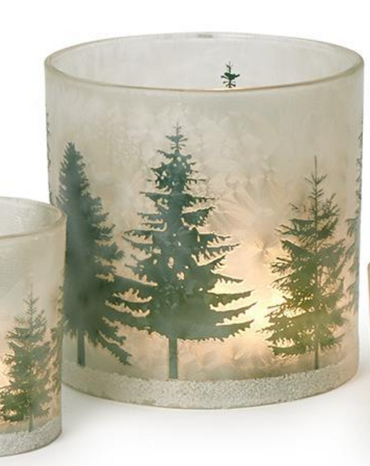 Winter Forest Frost Candleholder