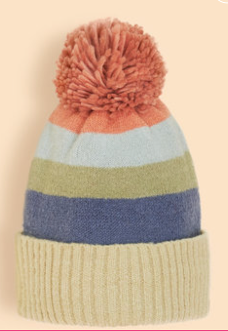 Lilia Bobble Hat - Mixed Pastel