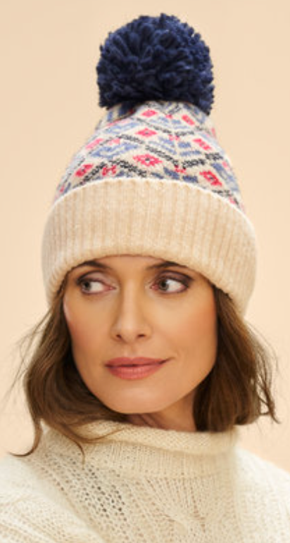 Kristi Bobble Hat - Cream