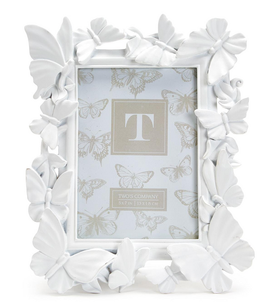 White Butterfly Frame - 5x7