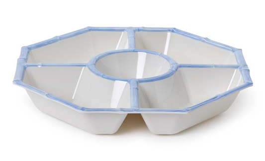 French Blue Bamboo Melamine Chip & Dip