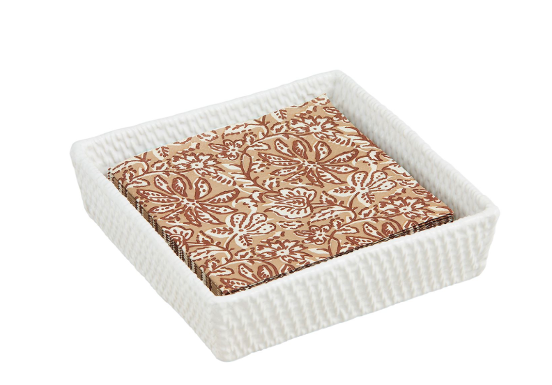 Woven Stoneware Napkin Caddy