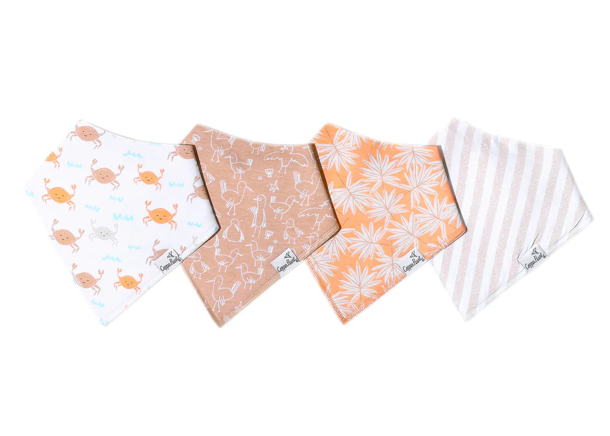 Set of 4 Bandana Bibs - Tide