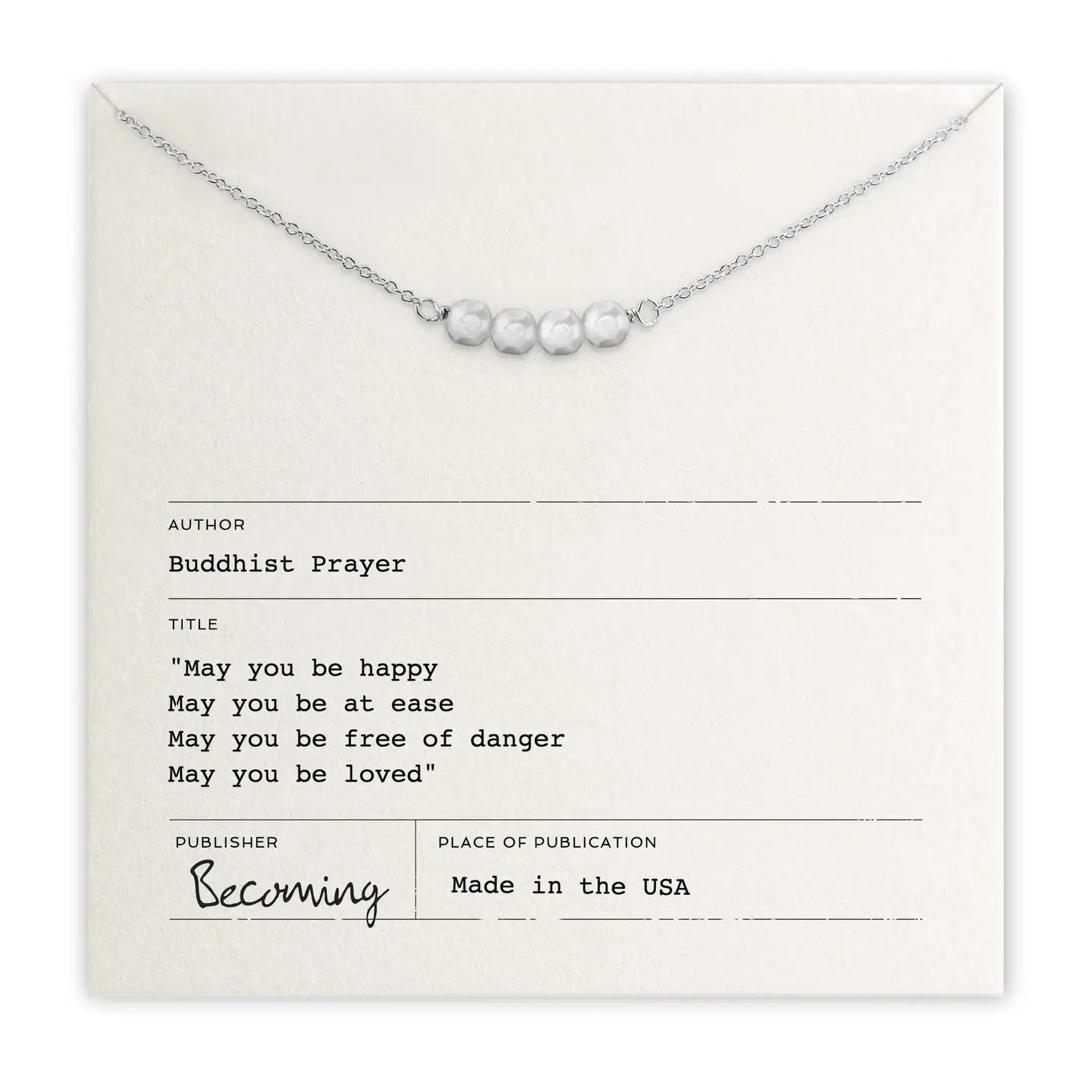 May You Be Happy Necklace - Silver