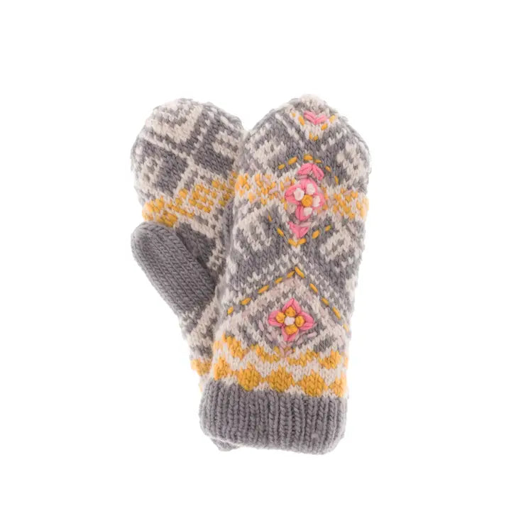 Ingrid Mittens - Grey