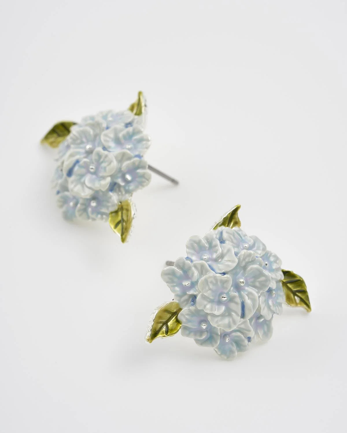 Silver Hydrangea Earrings