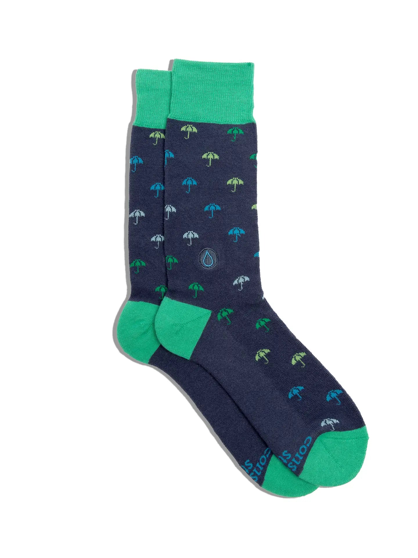 Socks That Give Water - Navy Umbrellas