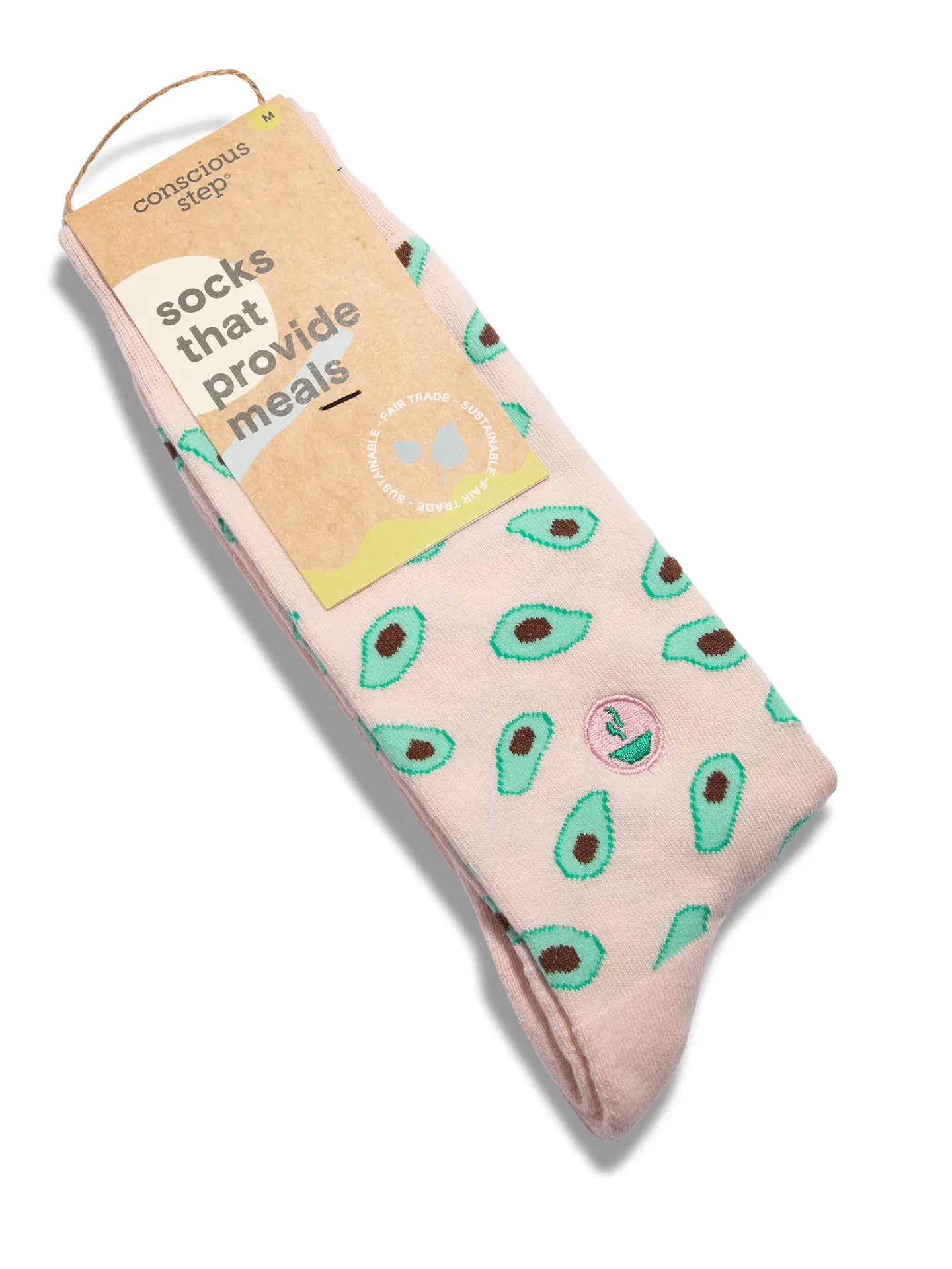 Socks That Provide Meals - Pink Avocados