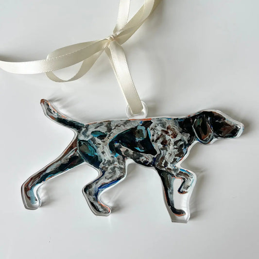 Dog Ornament - GSP Pointing