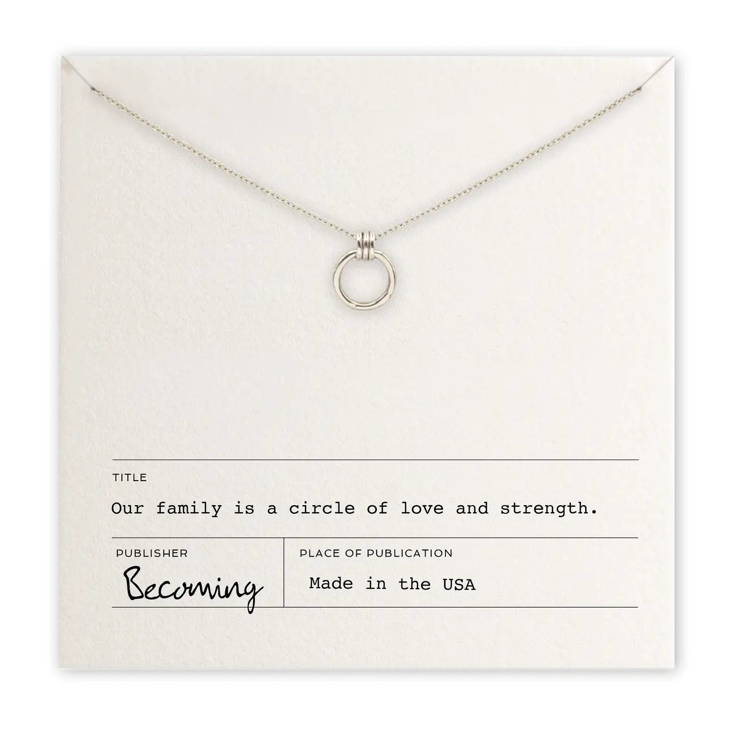 Family Circle Necklace - Silver