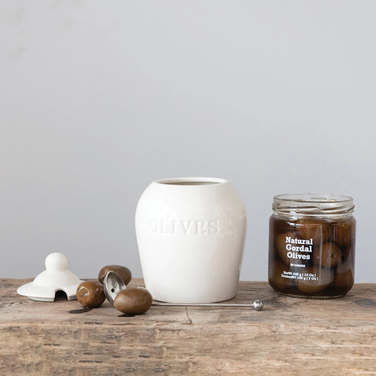 Olive Jar With Spoon