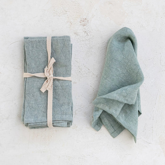 Stonewashed Linen Napkins - Set of 4