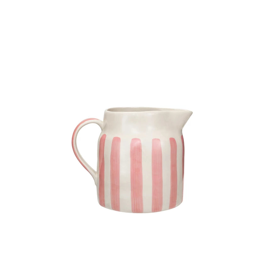 Pink Striped Pitcher