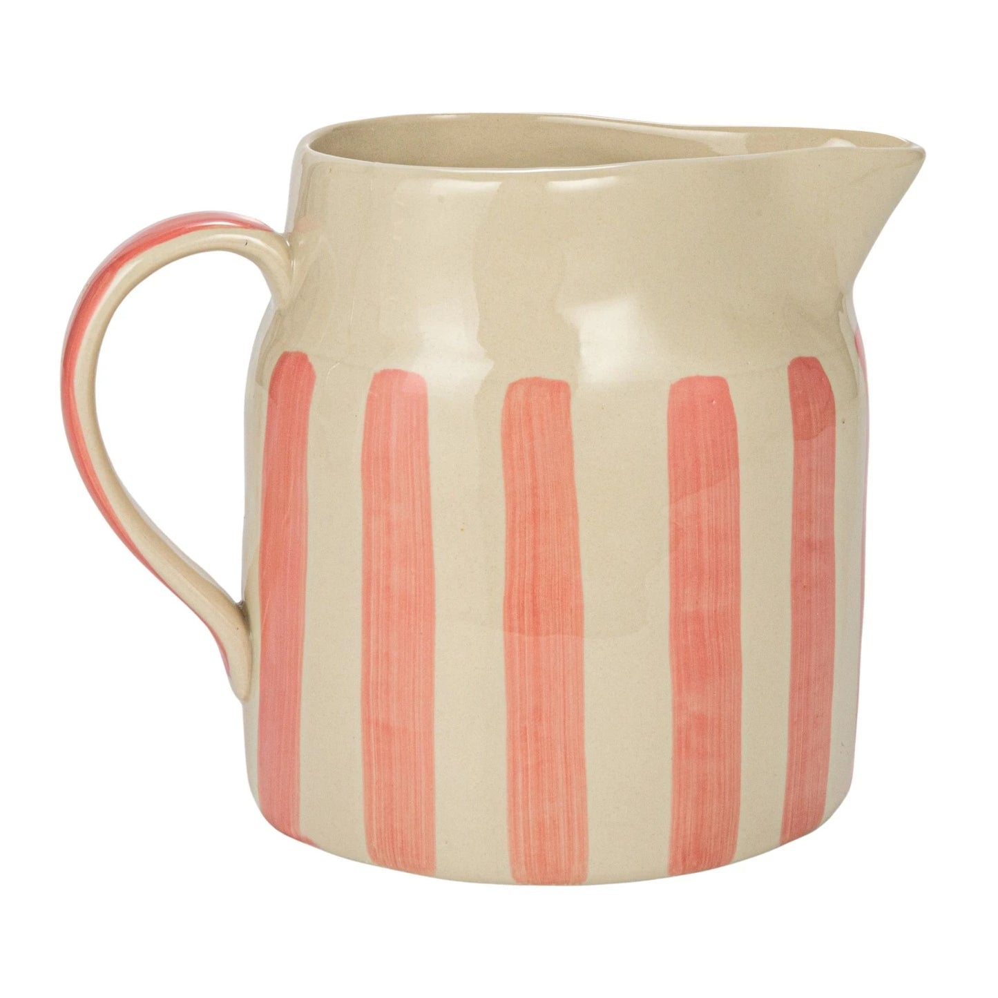 Pink Striped Pitcher