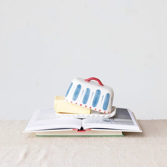 Pretty Painted Butter Dish